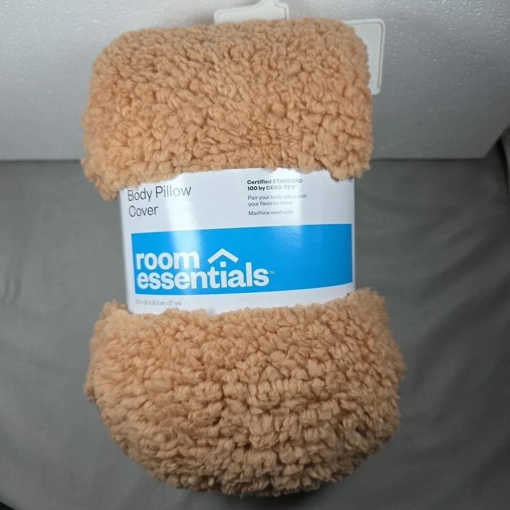 Room Essentials Body Pillow Cover‎ 20x50in Orange Rust NEW